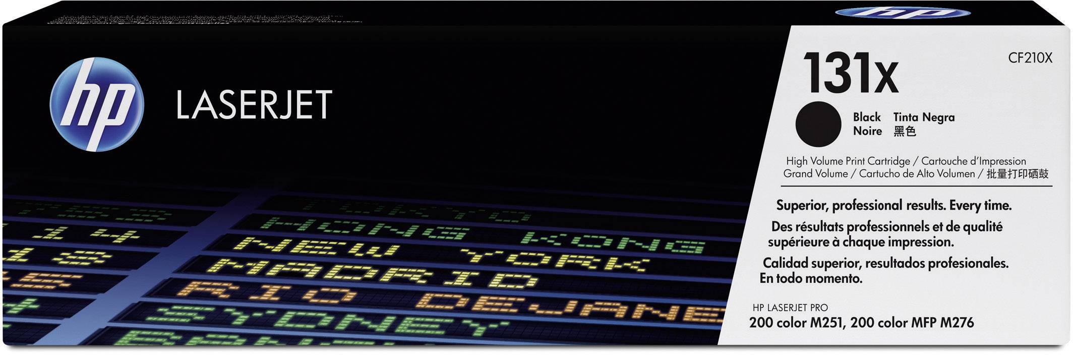 HP LaserJet 131X Toner, CF210X, black, for HP M251, MFP M276. Superior, professional results. For 2,400 pages.