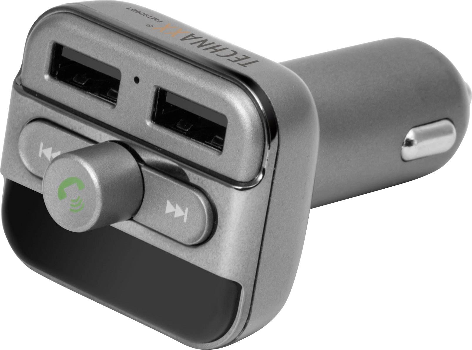 Technaxx FMT900BT FM transmitter incl. hands-free, Built-in MP3 player, incl. iPhone charger