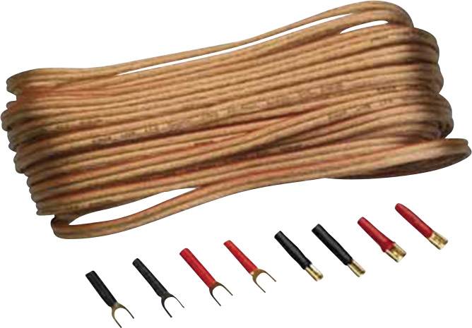 Sinuslive Car stereo speaker cable set 2 x 2.5 mm² 10.00 m gold-plated, incl. connector