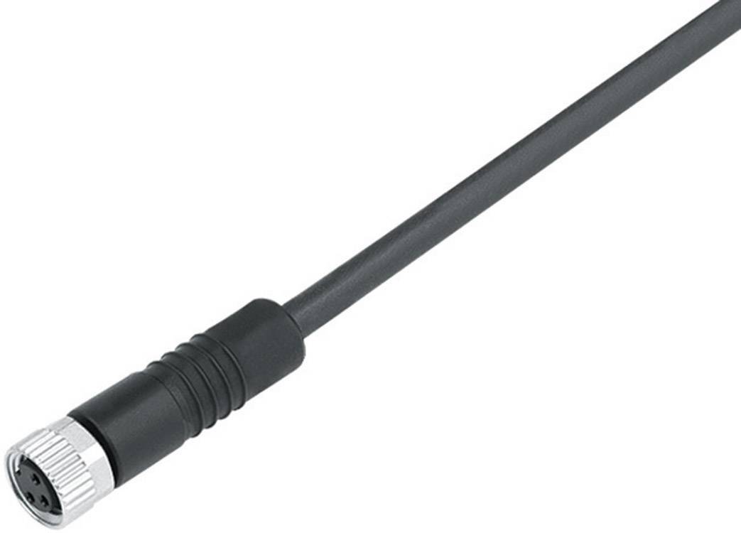 Black connecting cable with silver disc-shaped plug at the end.