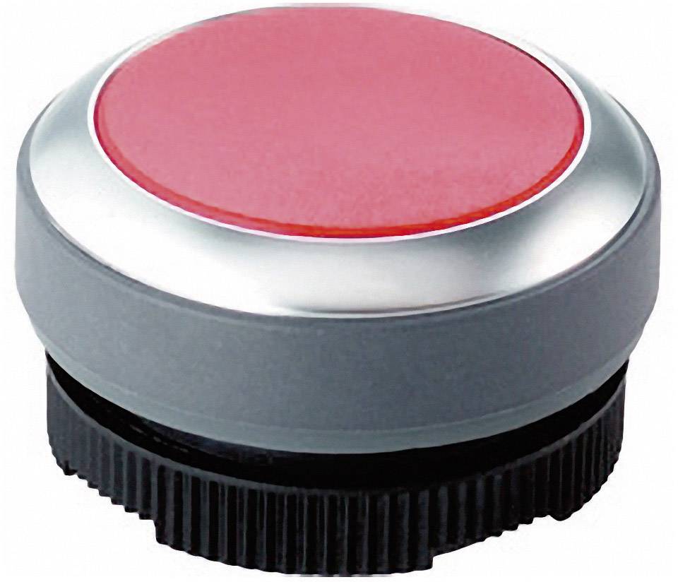 Red emergency stop switch in an industrial environment