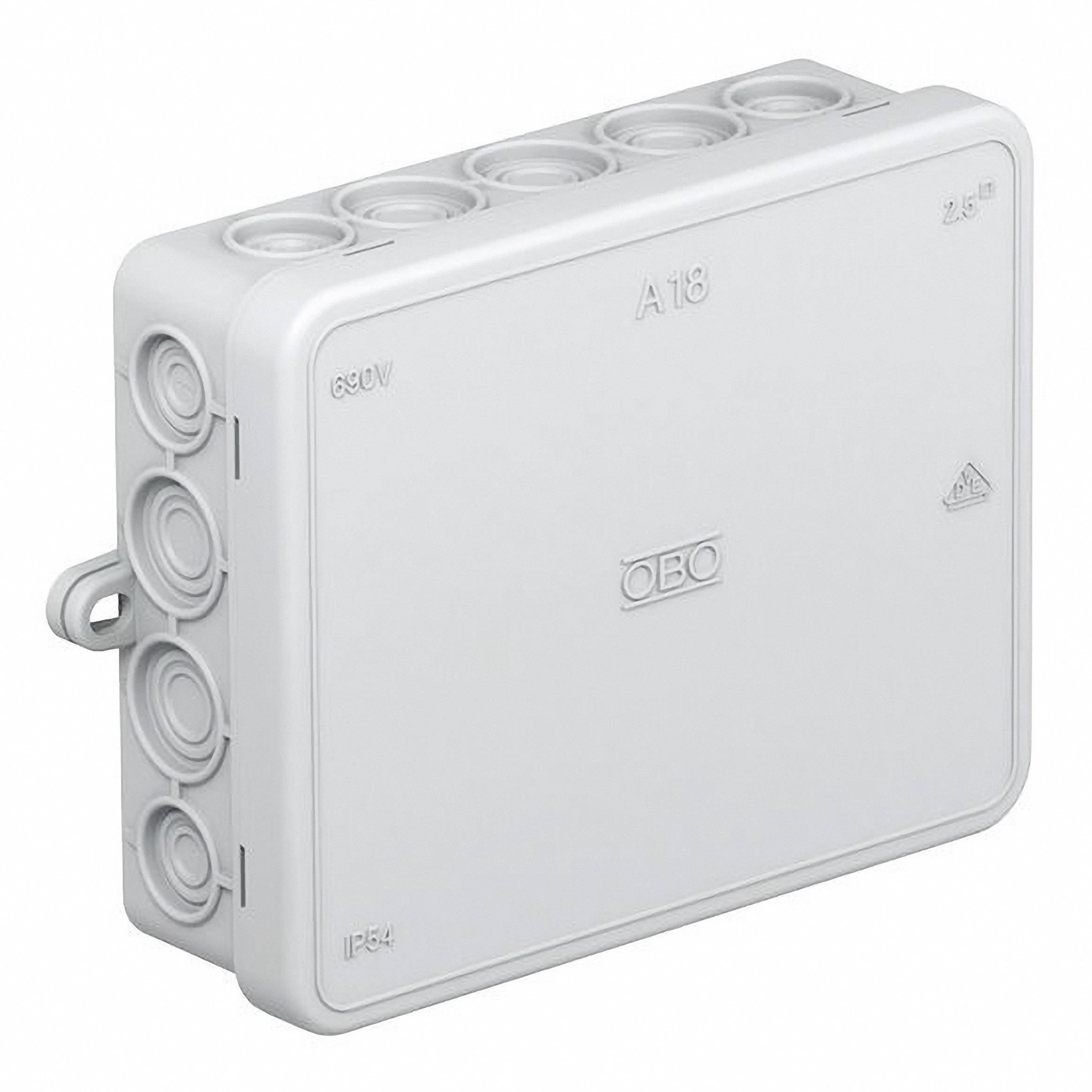 OBO Bettermann 2000410-G Junction box (L x W x H) 125 x 100 x 40 mm Grey-white (RAL 7035) IP55 1 pc(s)