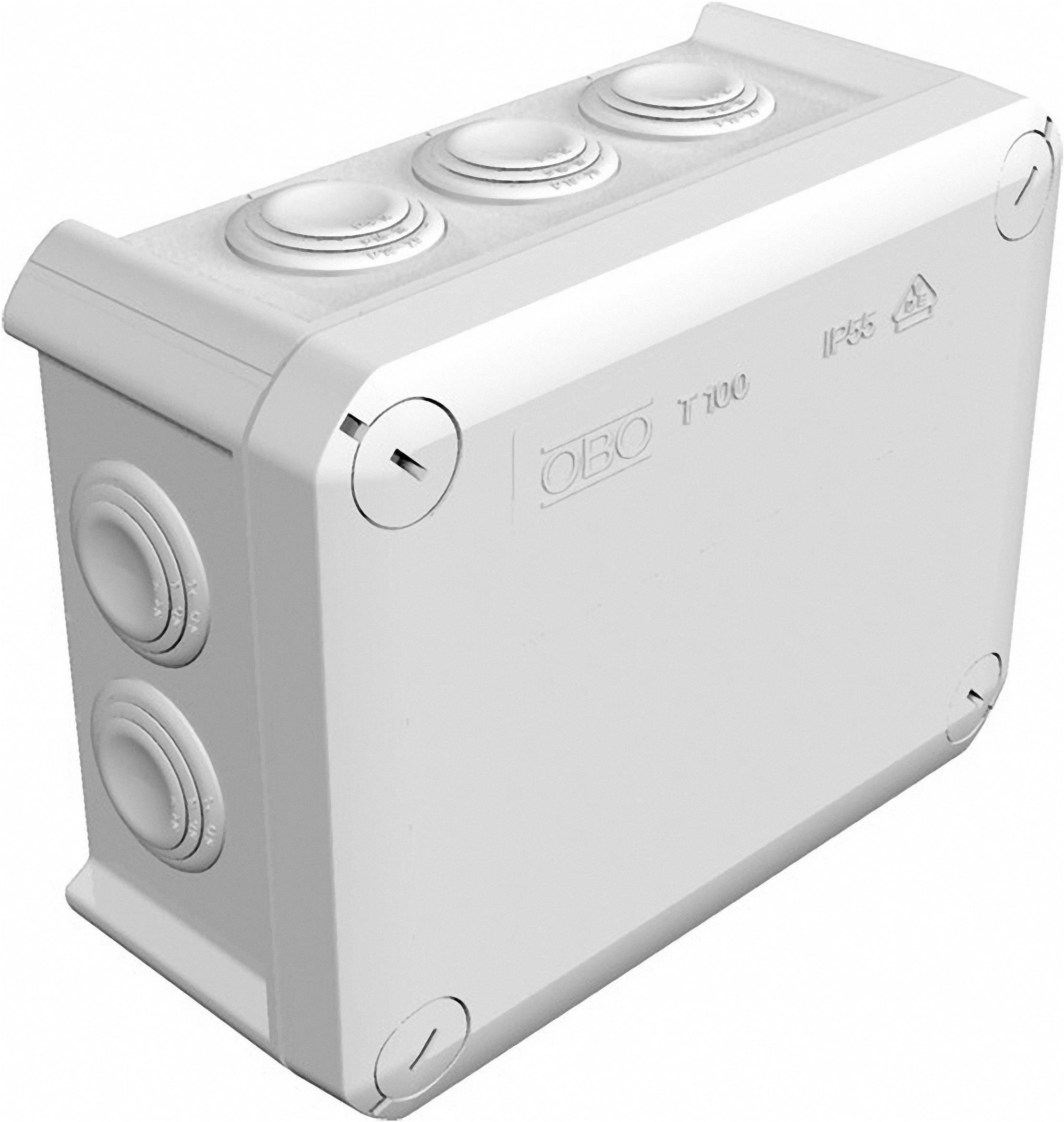OBO Bettermann 2007077 Junction box (L x W x H) 150 x 116 x 67 mm Grey-white (RAL 7035) IP66 1 pc(s)