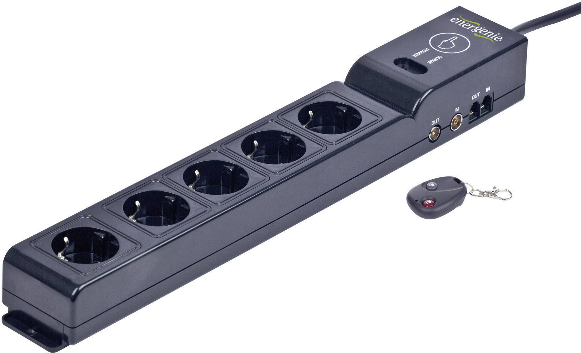Gembird EG-SP5-TNCU6B-RM Surge protection power strip 5x Black PG connector 1 pc(s)