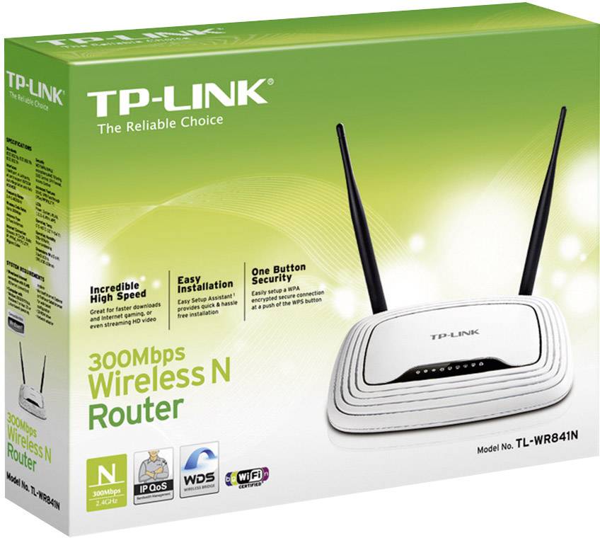 TP-LINK TL-WR841N Wi-Fi router 2.4 GHz 300 MBit/s