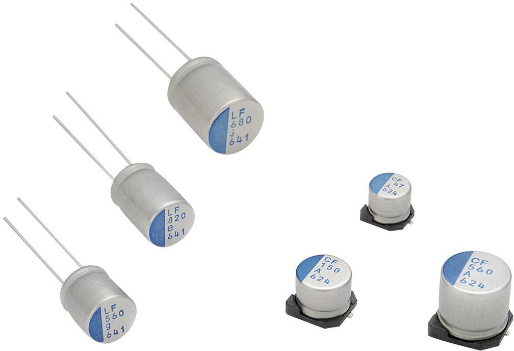 Nichicon PCG0E821MCL1GS Electrolytic capacitor SMD 820 µF 2.5 V 20 % (Ø x H) 8 mm x 7 mm