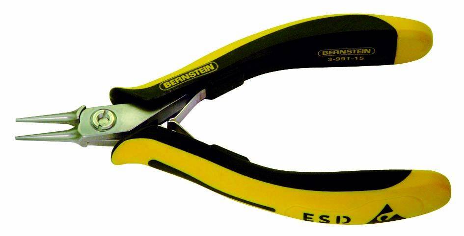 Bernstein Tools for Electronics 3-991-15 ESD Round nose pliers Straight Ball bearing steel 130 mm