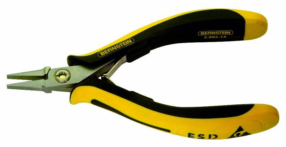 Bernstein Tools for Electronics 3-992-15 ESD Flat nose pliers Straight Ball bearing steel 130 mm