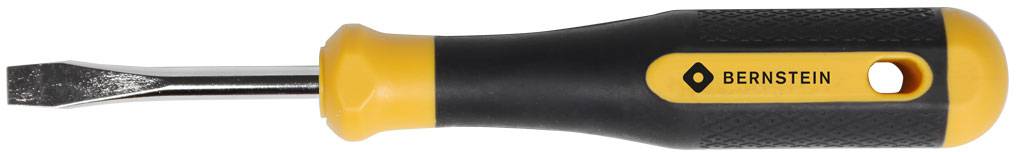 Flat-head screwdriver with a black handle and yellow ring. The 'BERNSTEIN' brand is visible on the handle.