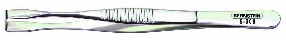 Metal tweezers with a ribbed handle and the inscription 'Bernstein 5-008', suitable for precision work.