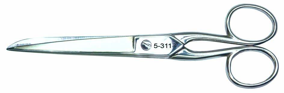 Metal shears with silver handle and numbered blade '5-311', suitable for precise cutting work in craft and industry.
