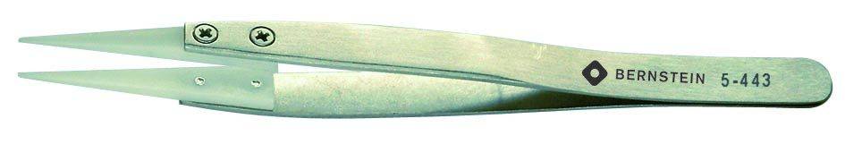 A precision tool: Metal tweezers with tapered ends, suitable for delicate work in electronics or crafts.