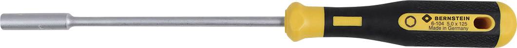 Screwdriver with a black handle and yellow accents, suitable for precision work.