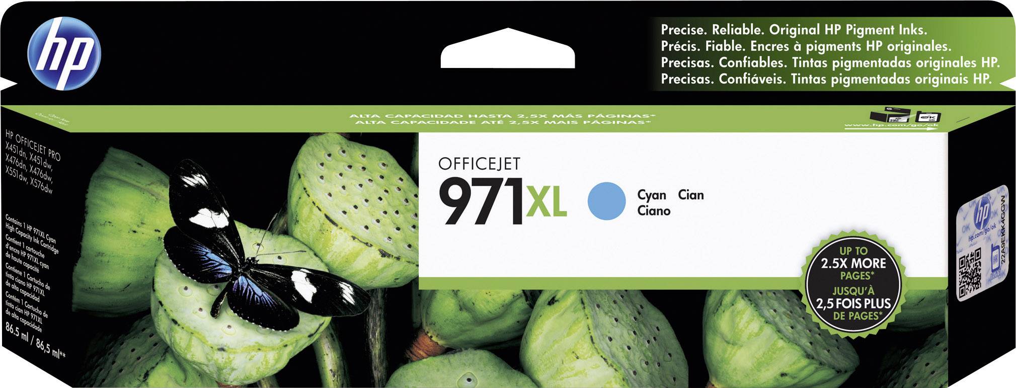 HP Ink 971XL Original Cyan CN626AE Ink