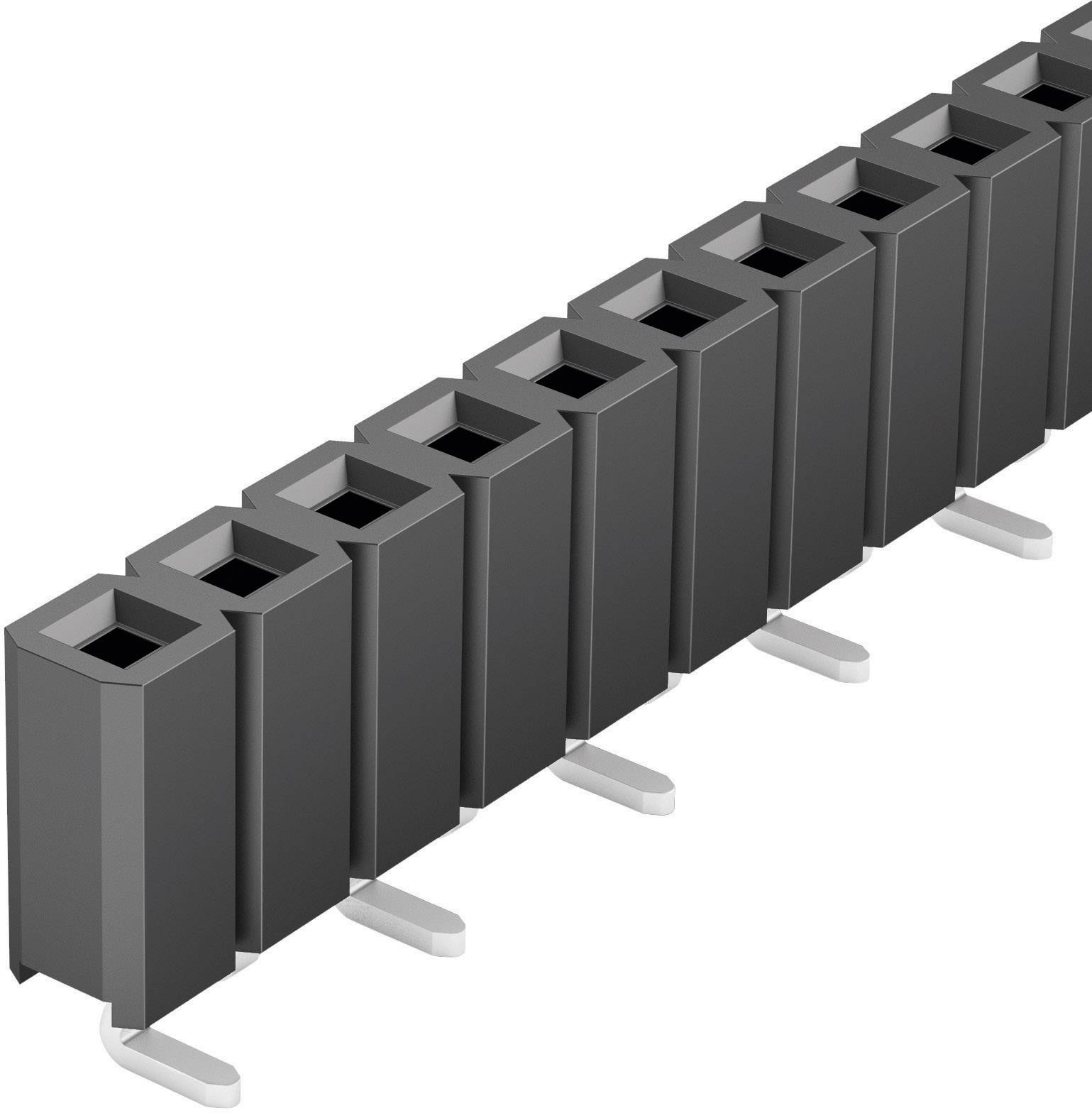 A row of grey concrete barriers, positioned at regular intervals, with white mounting brackets to stabilise them on the ground.