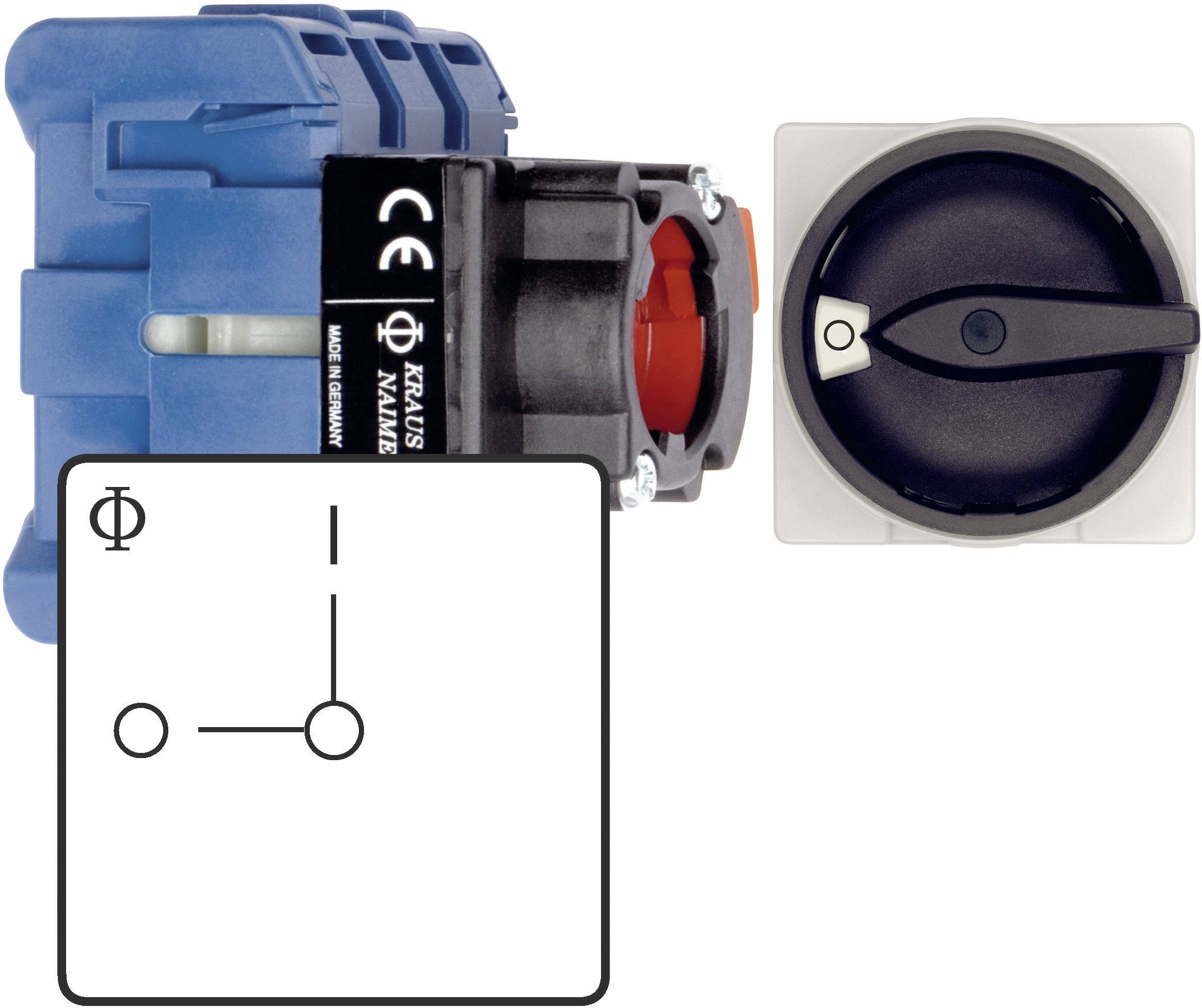 Kraus & Naimer KG10B.T102/01.FT2 Isolator switch 20 A 230 V 1 x 90 ° Black 1 pc(s)
