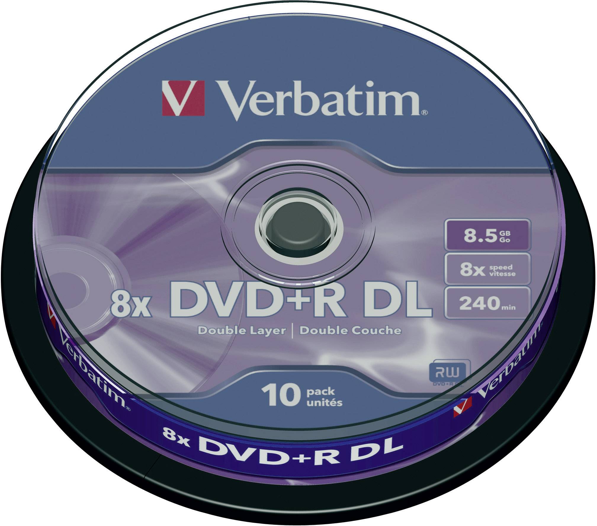 Verbatim 43666 Blank DVD+R DL 8.5 GB 10 pc(s) Spindle