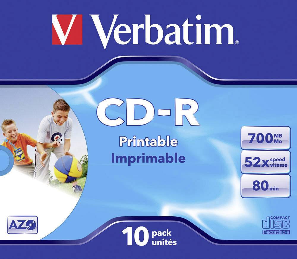 Verbatim 43325 Blank CD-R 80 700 MB 10 pc(s) Jewel case