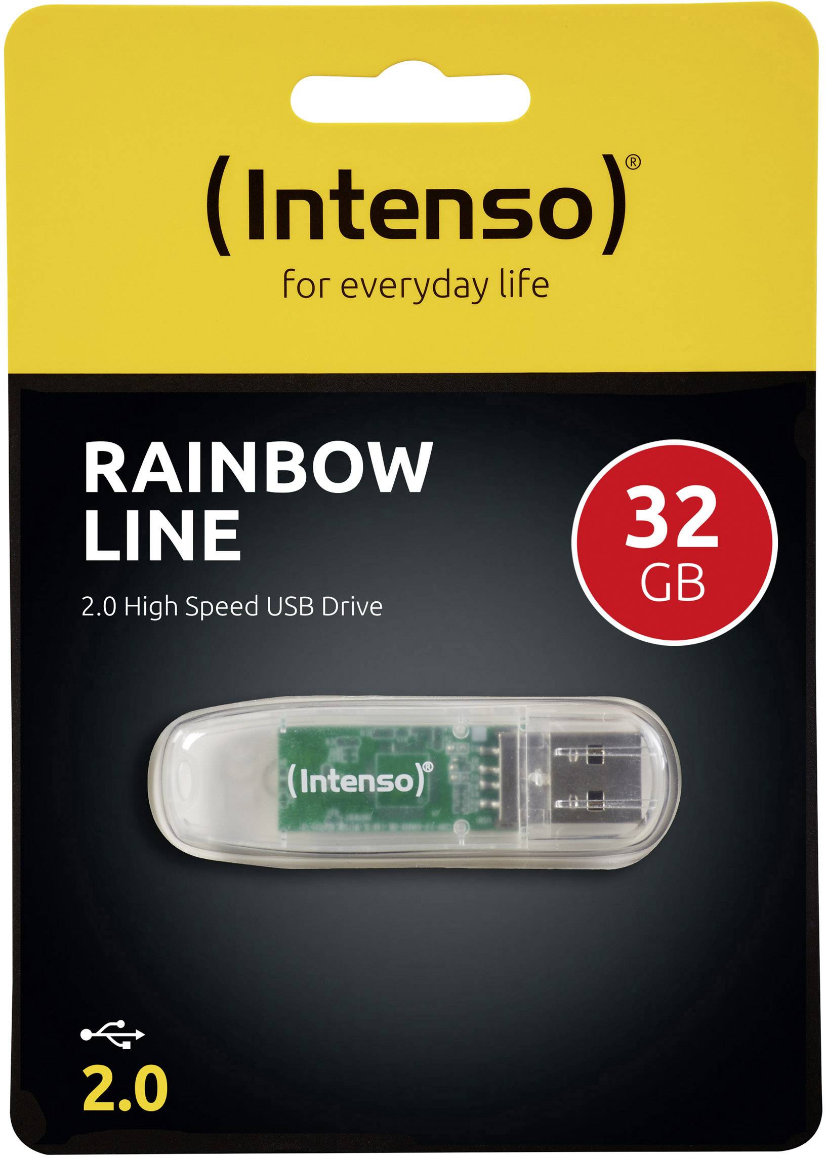 Intenso Rainbow Line USB stick 32 GB Transparent 3502480 USB A (USB 2.0)