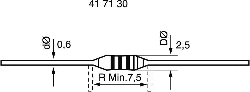 Weltron 417408 Metal film resistor 0.51 Ω Axial lead 0207 0.6 W 5 %