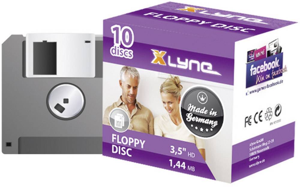 Xlyne 9010000 Blank 3.5" Floppy Disk 1.44 MB 10 pc(s)