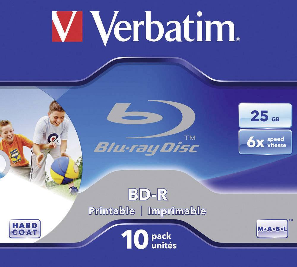 Verbatim 43713 Blank Blu-ray BD-R 25 GB 10 pc(s) Jewel case Printable