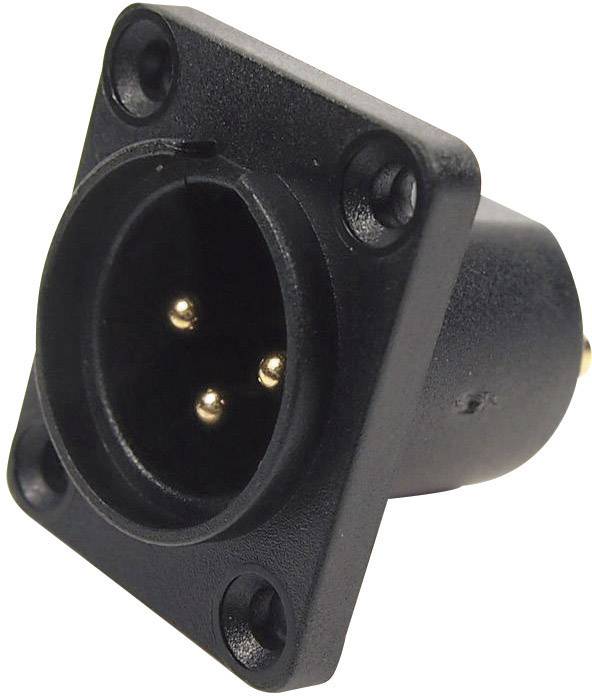 Cliff CP30060 XLR connector Sleeve plug, straight pins Number of pins: 3 Black