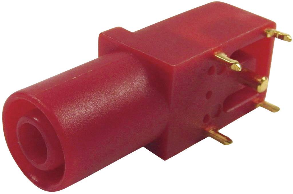 Cliff FCR7350R Safety jack socket Socket, right angle Pin diameter: 4 mm Red 1 pc(s)