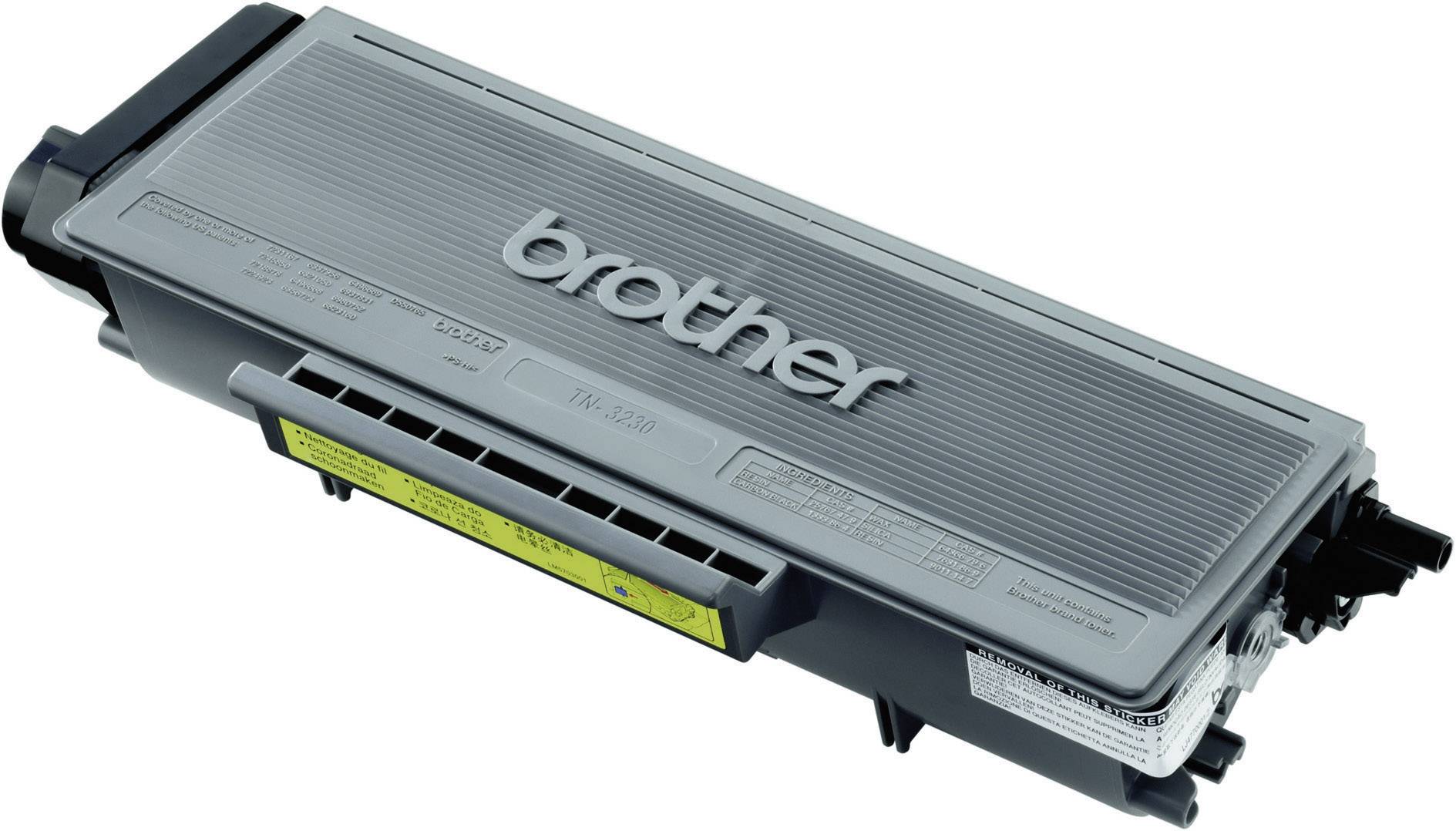 Brother laser printer toner cartridge, grey with black details, model number TN-2210.