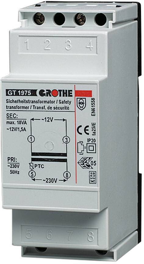 Grothe 14101 Bell transformer 12 V AC 1.5 A
