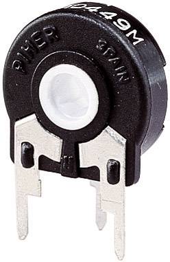 A black rotary potentiometer with metal terminals protruding from the underside. The 'Bourns 3296W' label is visible.