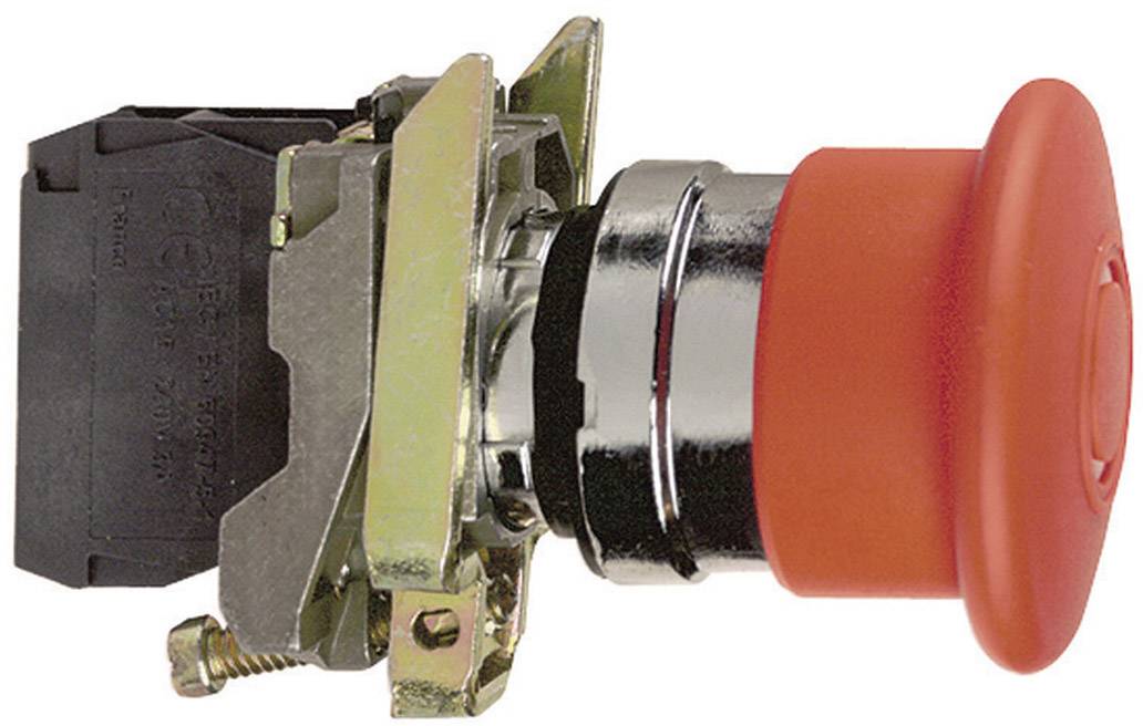 Schneider Electric XB4BS8445 Kill switch Front ring (steel), + kill switch, round, reset function 120 V AC 6 A 1 breaker, 1 maker