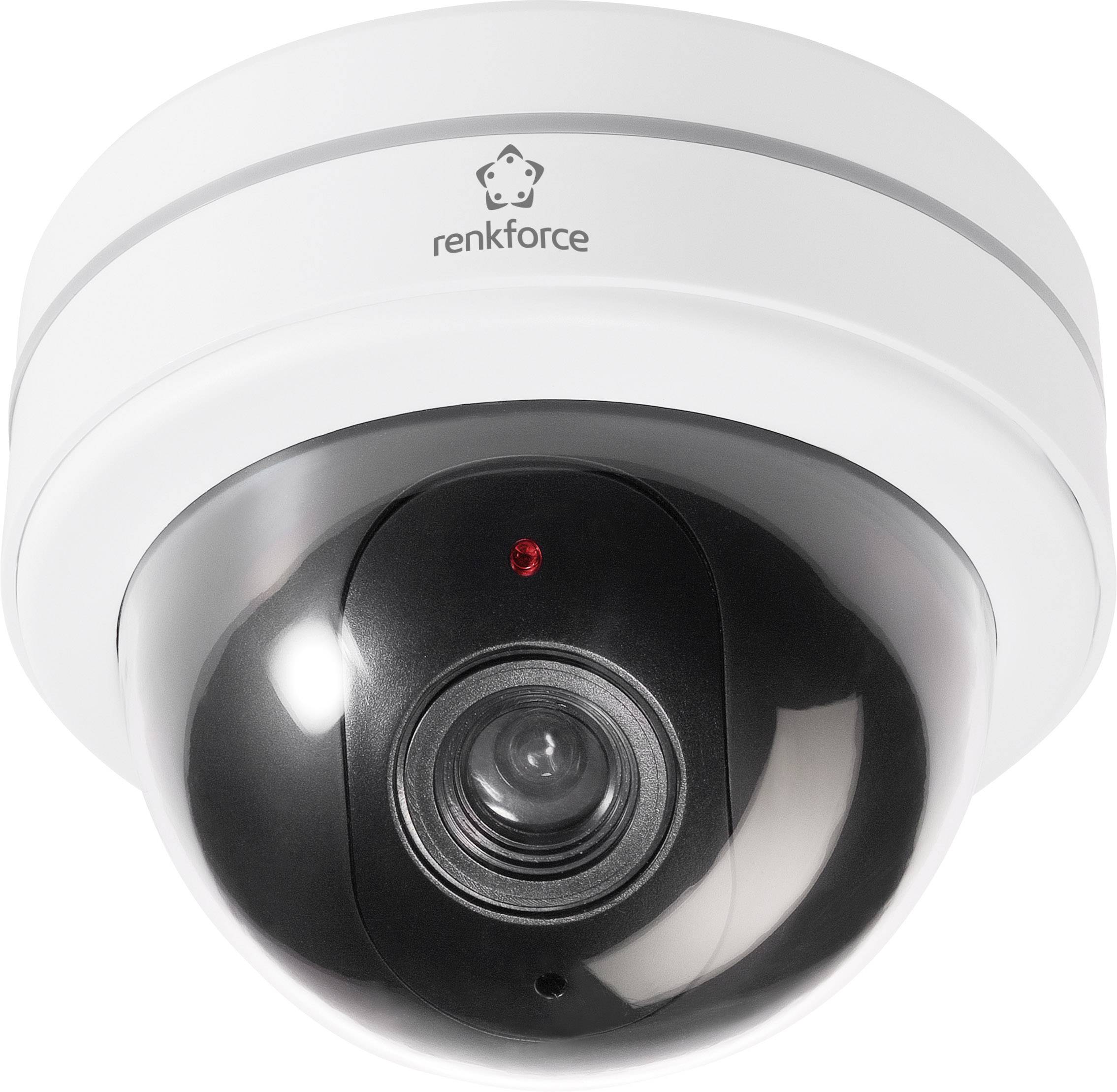 Security camera mounted on the ceiling, with a dome housing and visible lens.