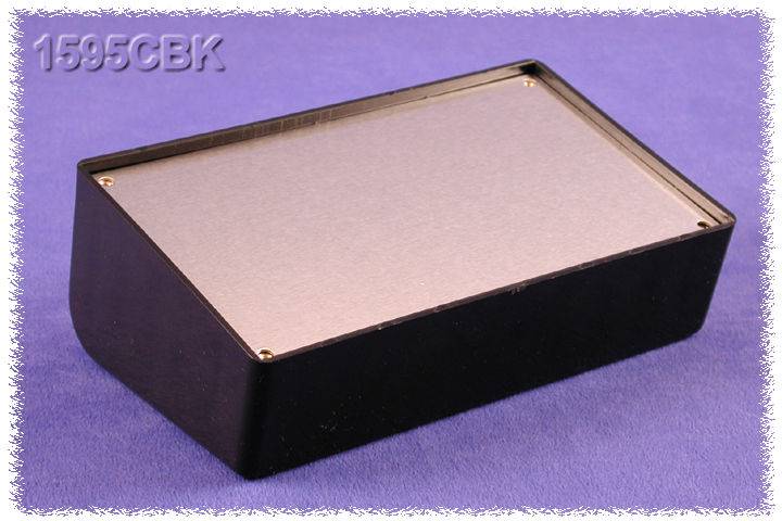 Hammond Electronics 1595CBK Desk casing (L x W x H) 161 x 96 x 58 mm Acrylonitrile butadiene styrene Black 1 pc(s)