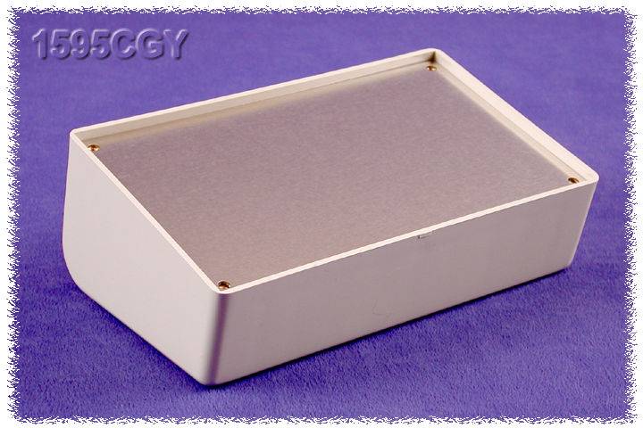 Hammond Electronics 1595EGY Desk casing (L x W x H) 215 x 130 x 75 mm Acrylonitrile butadiene styrene Grey 1 pc(s)