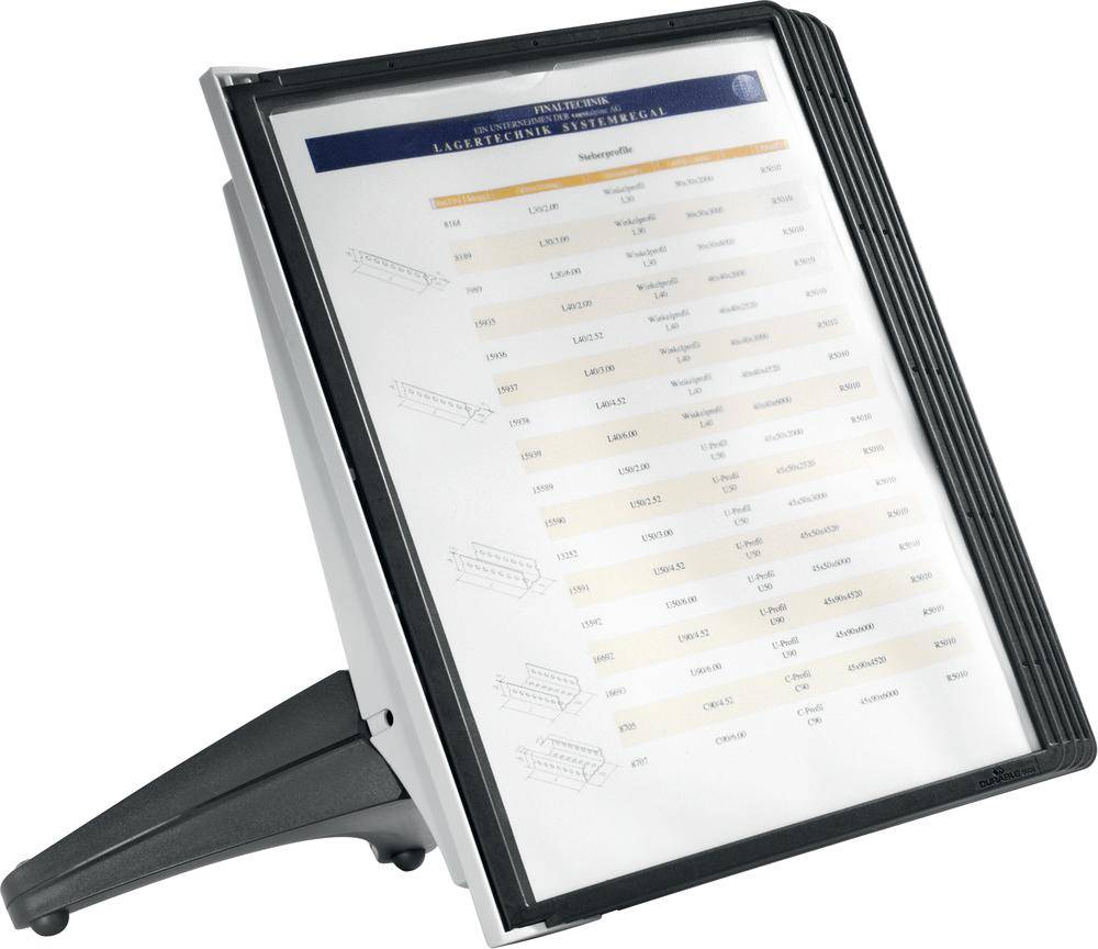 Durable Display board stand SHERPA SOHO 5 - 5540 Black A4 No. of display boards 5