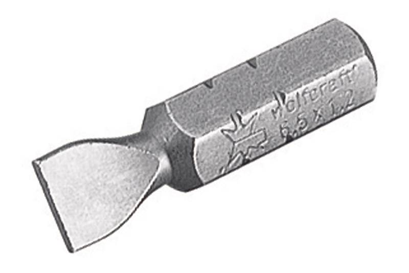 Wolfcraft Slot drive bit 5.5 mm, 6.5 mm S2 steel sanded, hardened C 6.3 3 pc(s)