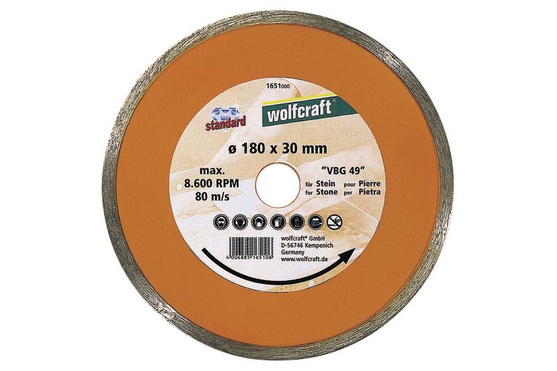 Wolfcraft 1651000 Standard-Ceramic Diamond cutting disc Diameter 180 mm 1 pc(s)