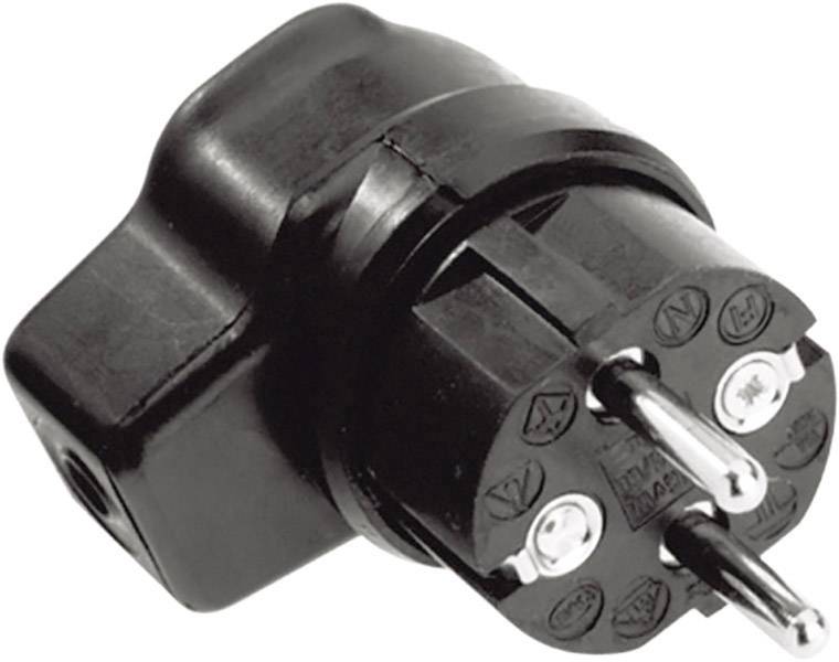 Kalthoff 919171 Safety L-shape mains plug Rubber 250 V Black IP44