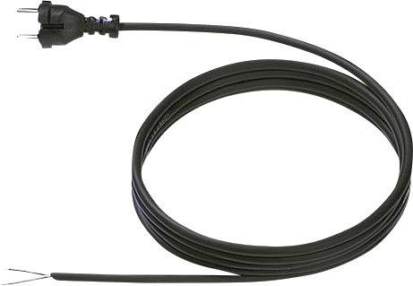 A long black network cable with a European plug, suitable for electrical devices.