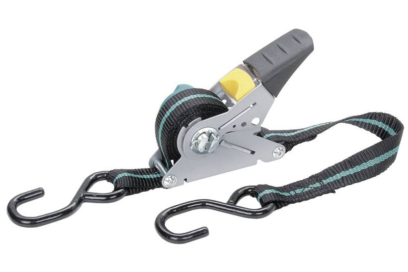 Wolfcraft 3271000 Auto-retractable ratchet strap Low lashing capacity (single/direct)=50 daN (L x W) 4 m x 25 mm Ratchet