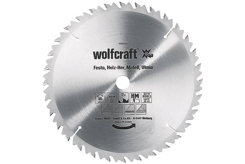 Wolfcraft 6666000 Carbide metal circular saw blade 350 x 30 x 3.5 mm Number of cogs: 32 1 pc(s)