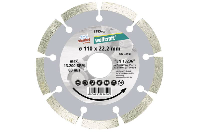 Wolfcraft 8385000 Standard-Universal Diamond cutting disc Diameter 110 mm 1 pc(s)