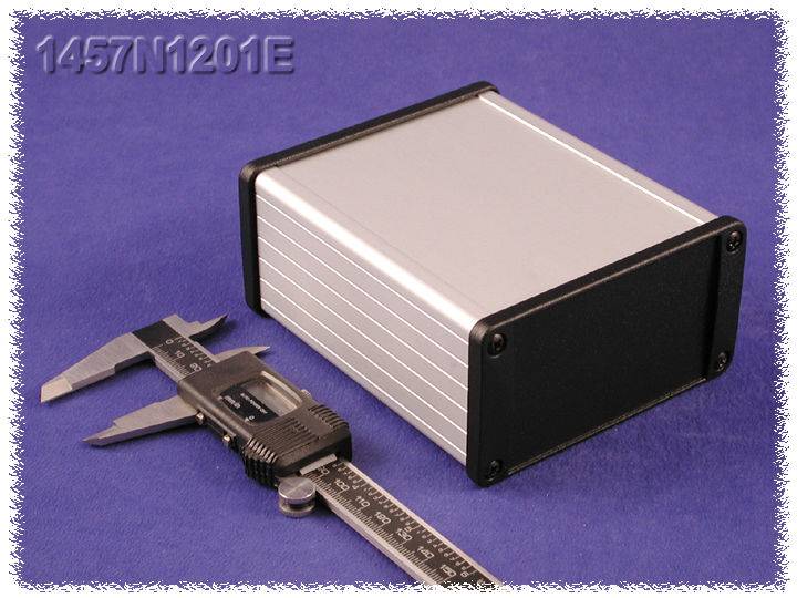 Hammond Electronics 1457N1202EBK Universal enclosure 120 x 104 x 55 Aluminium Black 1 pc(s)