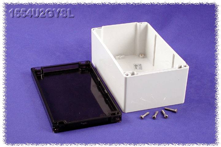 Hammond Electronics 1554U2GYSL Universal enclosure 200 x 120 x 90 Polycarbonate (PC) Grey 1 pc(s)