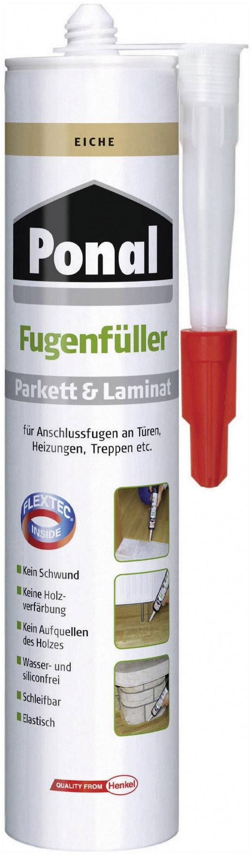 Ponal Wood Filler for Parquet and Laminate. Contains Flextec technology, suitable for wood discolouration, joint connections at doors, heating systems, stairs.