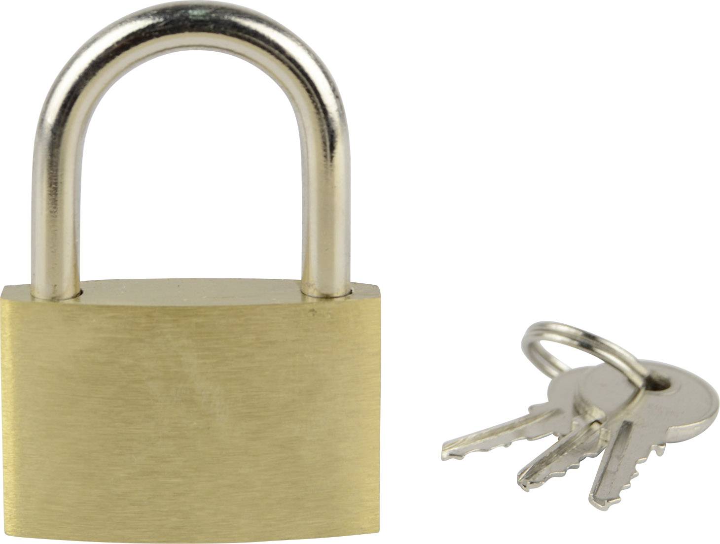 Brüder Mannesmann M 413-35 Padlock 32 mm keyed to differ Gold yellow Key