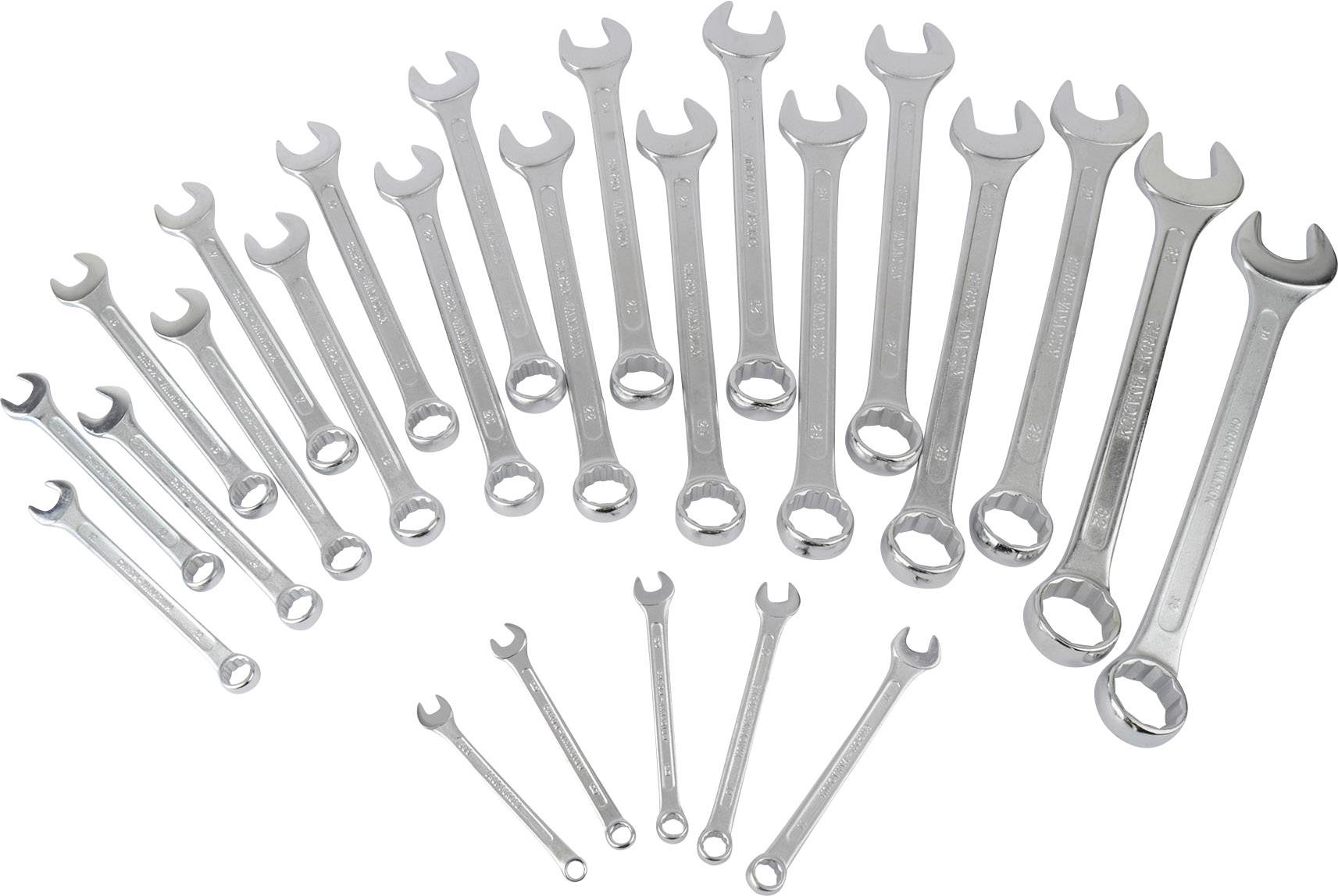 Brüder Mannesmann M 130-25 Crowfoot wrench set 25-piece Spanner size (metric) 7 - 32 mm