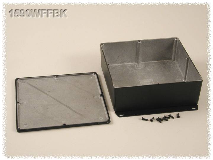 Hammond Electronics 1590WFFBK Universal enclosure 187.5 x 187.5 x 67 Aluminium Black 1 pc(s)