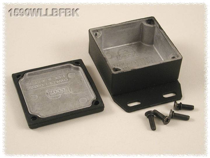 Hammond Electronics 1590WLLBFBK Universal enclosure 50 x 50 x 25 Aluminium Black 1 pc(s)